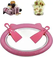 Ice Cream Roll Maker Rolled Ice Cream Machine, Sweet Spot Pan, Instant Cold Plate, Ideal for Making Rolled Ice Cream Soft Serve Slushies Frozen Yogurt Sorbet and Gelato (Kitty Pink)