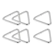 Metal Triangle Ring Buckles (38x33x4mm) 6pcs, Webbing Bag Clasps