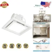 120 CFM Quiet Bathroom Exhaust Fan with Bright LED Light - Modern Ceiling Mount
