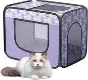 Soft Dog Crate, Foldable Breathable Drying Box Dog Kennel, Portable Pet Drying Chamber, Printed Anti Flying Hair Soft Pet Crate for Dogs Cats