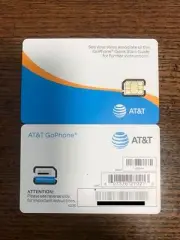 NEW ATT GO Phone Nano Sim Card Prepaid Service FITS ALL PHONES ADOPTERS INCLU