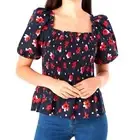 New With Tags Kate Spade Whimsy Floral Puff Sleeve Top XL