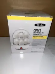 New Bella Double-Tier 14 Egg Cooker Clear Lid