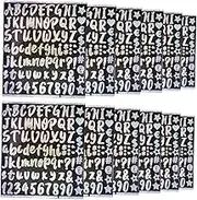 MOLUCKFU Easy Peel Stick Mailbox Numbers 1 Inch Reflective Letter Stickers 12 Pack Birthday Long-Lasting Adhesive