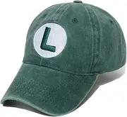 [MsLuLA] Anime Men Sports Baseball Cap Supers Marios Luigi Hat Snapback Hat for Men Boys Girls Adjustble