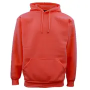 Adult Unisex Men's Basic Plain Hoodie Pullover Sweater Sweatshirt Jumper - Coral Pink