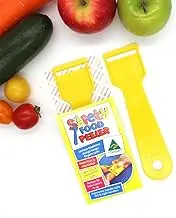 Safety Food Peeler, Kids Peeler, Children's Kitchen Utensils, Bladeless Peeler - Yellow