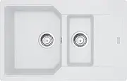 Kitchen Sink Made of Granite (Fragranite) with Single and a Half Bowl from Franke Urban UBG 651-78 - White Polar - 114.0685.239