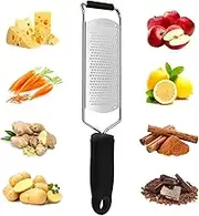 Parmesan Hand Grater, Stainless Steel Grater, Fine Zester Grater, Slicer Grater, Cheese Grater, Lemon Grater, for Cheese, Chocolate, Lemon, Ginger, Nutmeg, Garlic, Spices etc