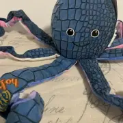 Octopus Squeaky Dog Toys, Blue Interactive Dog Toys, Funny Dog Toy, Tug of War D