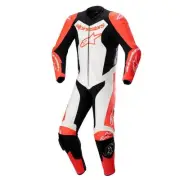 Alpinestars GP Force Lurv Leather Suit (44, White/Black/Red Fluo)