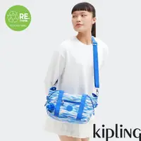 在飛比找momo購物網優惠-【KIPLING官方旗艦館】藍粉海洋波紋印花手提側背包-AR