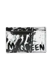 Alexander Mcqueen Signature Graffiti Leather Wallet