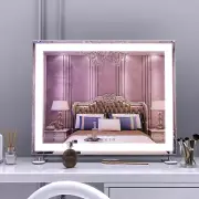 Makeup Mirror with LED Lights, Large Lighted Vanity Dressing Table Mirror, Deskt
