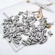 500 Silver Tone End Bead Caps For 2mm Leather Cord Jewelry Finding