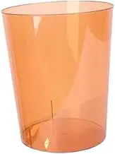 Ｂｅｓｇａ Open Top Trash Can Kitchen Storage Container Clear Lightweight Sturdy Dustbin Garbage Bin for Dining Room Dorm Cafe Guestroom, S 6 L