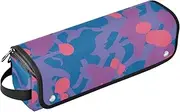 [sanluoli] Hair Tools Travel Bag with Iron Mat Large Capacity Hair Tool Organizer Dots Art Doodle Purple Portable Travel Essentials