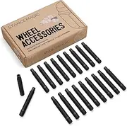 20pcs - 14x1.5 to 14x1.5 Wheel Stud Conversion - 47mm Shank Length - Compatible with Audi TT A3 A4 S4 A5 S5 A6 S6 A7 S7 A8 S8 B5 B6 B7 B8 Volkswagen Jetta Golf GTI R32 Black