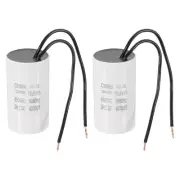 15uF CBB60 Running Capacitor, 2 Pcs Run Capacitor,White