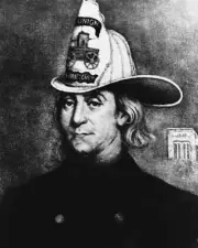 BENJAMIN FRANKLIN FIREFIGHTER DRAWING 8x10 GLOSSY PHOTO PRINT