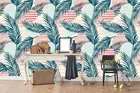 3D Watercolor Colorful Leaves Self-adhesive Removeable Wallpaper Wall Mural