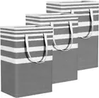 Laundry Basket, 3-Pack 75L Waterproof Laundry Hamper, Collapsible Laundry Bag wi