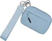 [Generic] Keychain Wallet Women,Zipper Card Case | Waterproof Nylon Key Ring Wallet, Compact Credit Card Wallet with Hand Strap for Protection and Safety
