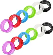 FUNOMOCYA Pet Grooming Scissors Finger Grip Inserts 12pcs Scissor Finger Ring Set Small Silicone Ring for Clippers