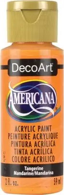 DecoArt Americana Acrylic Paint 2oz-Tangerine Transparent DA-012