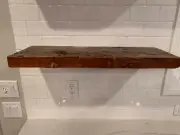 Distressed white Pine Reclaimed 18"x 10" x 2" Easy Install Floating Shelf