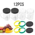 4set Part For 250W Magic Bullet Blender MB1001 Replacement 16oz Cups with Handle