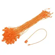 500Pcs Nylon Hang Tag String 6.7" Snap Lock Pins Loop Price Tag Orange