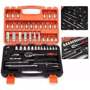 46/53 Pcs 1/4-Inch Car Repair Socket Set Car Repair Tool Ratchet Torque Wrench