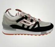 Bally Glick WS White, Black and Orange Sneakers size US 12, EU 45