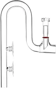 JARDLI Glass Lily Pipe Jet Outflow with Surface Skimmer for Aquarium Planted Tank (17mm for 16/22mm (5/8'' i.d.) tubing)