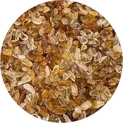 Wholesale Natural Semi Tumbled Citrine Gemstone Chips, Crushed Mini Crystals, Undrilled Crystal Chips (Citrine, 0.5 Pound)