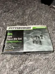 New Pittsburgh 6 PIECE 1/4-1/2" Pipe Tap & Die Set - Item 91395