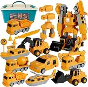 Blelsa Children's Magnetic Vehicle Toy Puzzle Magnetic Assembly Deformation Robot Suit A Generation of Hair Car
