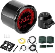 7 Color Pointer Air/Fuel Ratio Meter, Black Automotive Gauge with Pointer and LED Digital Readout Large Mirror, 2-1/16 52mm