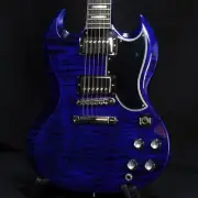 Gibson Custom Shop SG Custom Figured Top Gloss Blue Widow