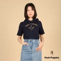 在飛比找momo購物網優惠-【Hush Puppies】女裝 帽T 簡約品牌英文刺繡小狗