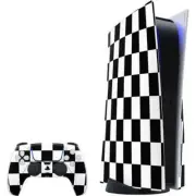 Checkerboard PS5 Bundle Skin - Black and White Checkered