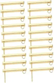 CIMAXIC Earring DIY Set 20pcs Stainless Steel Square Earring Posts Hoops for Custom Jewelry Making