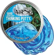 Crazy Aarons Thinking Putty 4-Inch Tin Liquid Glass Falling Water Thinking Putty Blue