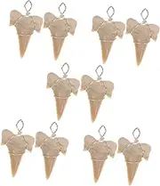 [Kisangel] 4 Pcs Shark Tooth Pendant Shark Charms Pendant Necklace Male Necklace Sharp Teeth Charms Neck Decor Shark Tooth Necklace for Men Adjustable Necklaces for Men Necklace for Male