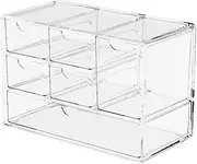 Desktop Storage Drawers | Small Drawer Organizer for Desk,Office Stationery Supplies Desktop Drawers, Clear Desktop Storage Organizer Suitable for Office, School, Home