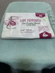 Lady Pepperell White Twin Slip On Sheet Percale Cotton Made In USA Vintage