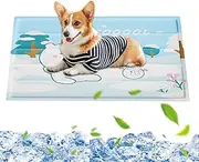 Cool Mat for Dogs | Portable Dog Cool Mat | Washable Ice Pad Pet Supplies Under 10kg for Apartment Outdoor Travel Car Floor Indoor Home Garden Sofa Bedroom Sleeping