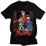 動漫 TENGEN TOPPA GURREN LAGANN SIMON KAMINA 印花 T 恤男式短袖 T 恤嘻哈街