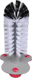 2 Bottle Cleaner Brush, Double Side Bar Glass Brush Washer with Suction Base, 360 Degrees Bristle Brush Long Bottle Brush for Baby Bottles, Beer Cup, Long Leg